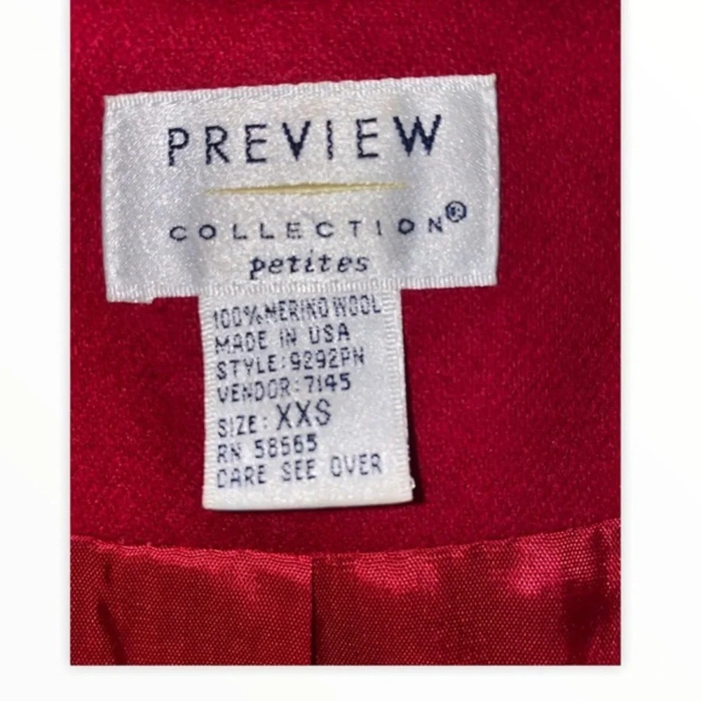 Preview‎ Collection Red Wool Blazer​ - Picture 7 of 11